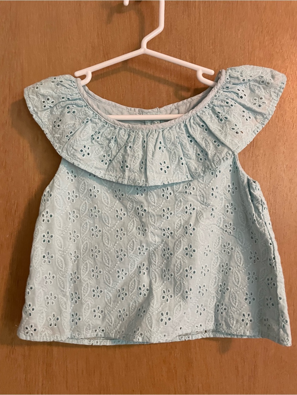 Janie & Jack Girls Eyelet Ruffle Top Shirt - Size 5